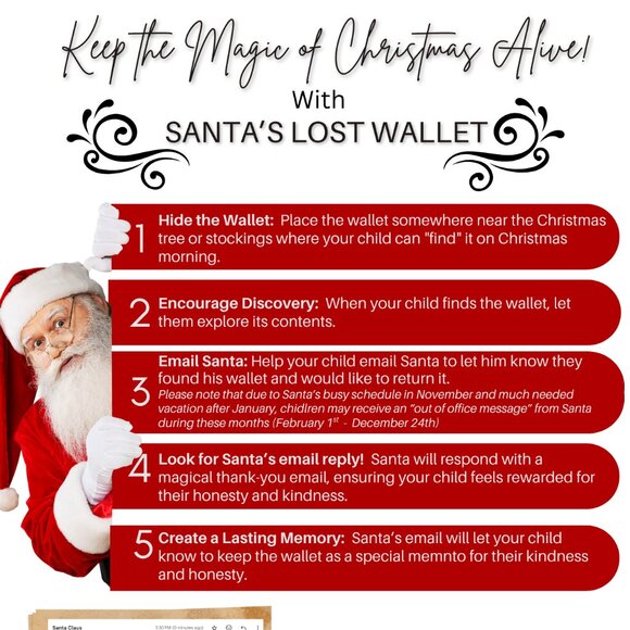 Santa’s Lost Wallet Kit | Santa License |Magic Key | Email from Santa - Picture 3 of 5